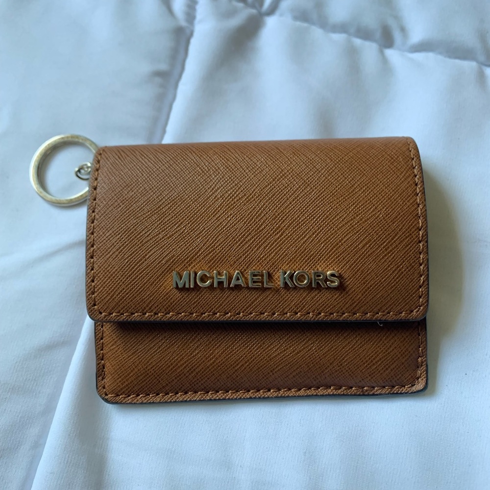 Michael Kors Small Brown Leather Coin Bag Wallet